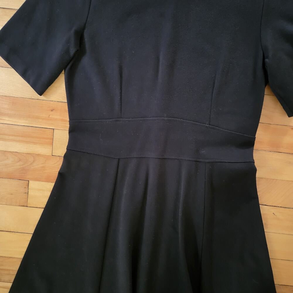 J.Crew 15874 Black Flared Ponte Day Wear Dress Sz 8 Fit & Flare FA12 - Picture 6 of 16